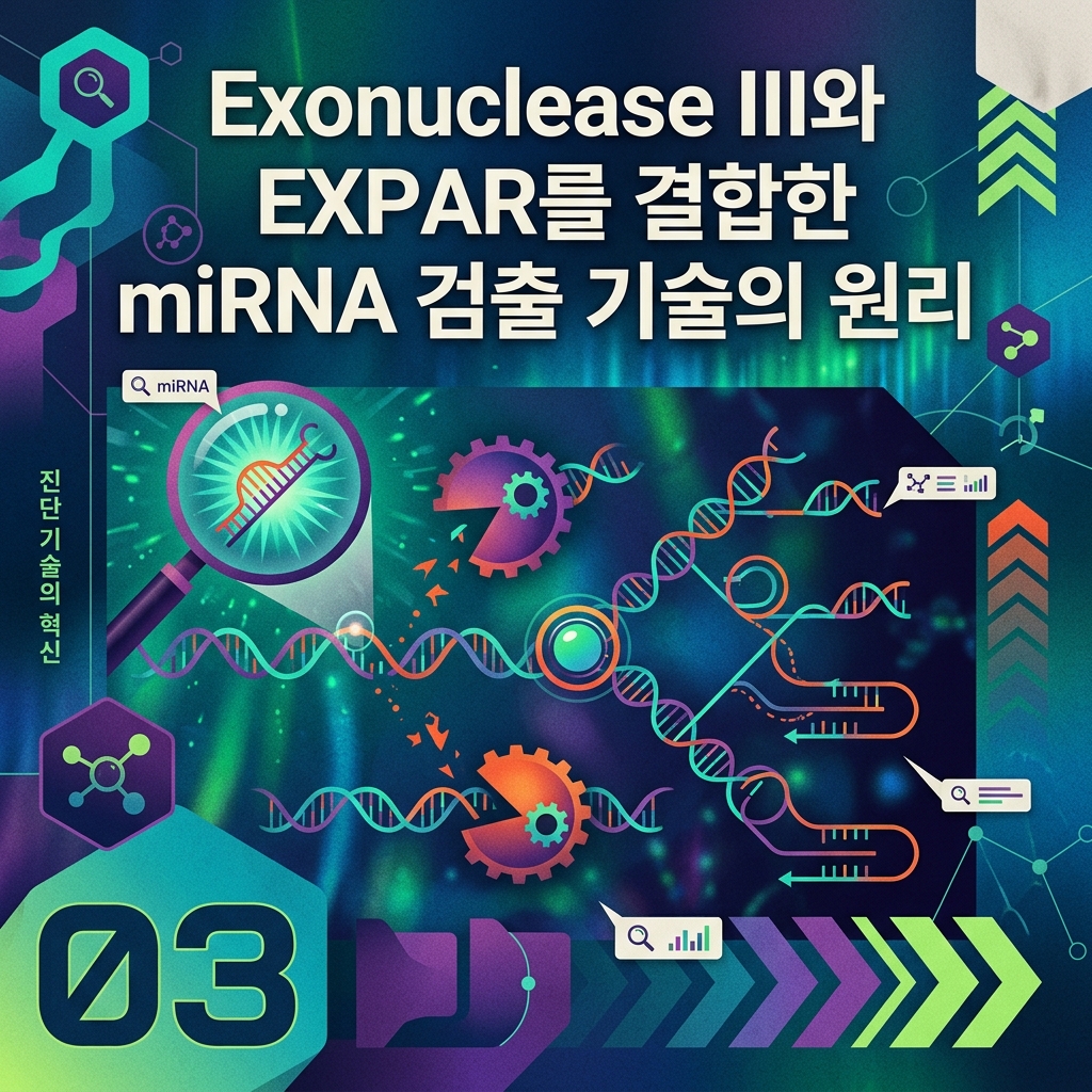 ai thumbnail poster Exonuclease III와 EXPAR를 결합한 miRNA 검출 기술의 원리 1789050871